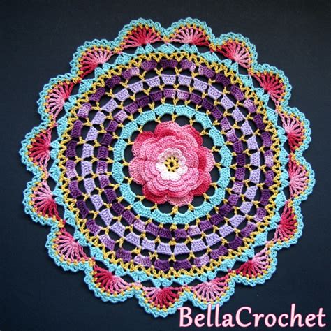 Bellacrochet Radiant Rose Mandala Doily A Free Crochet Pattern For You