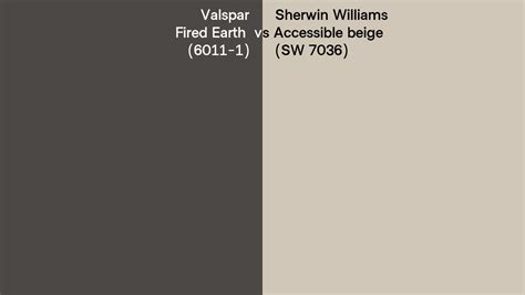 Valspar Fired Earth Vs Sherwin Williams Accessible Beige Sw