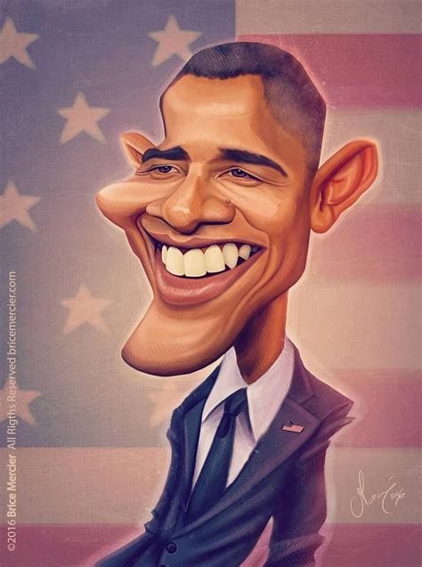 Caricature De Barack Obama Par Brice Mercier Comment Dessiner Des