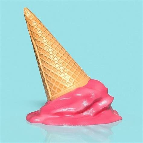 Melting Ice Cream D Model D Printable Cgtrader