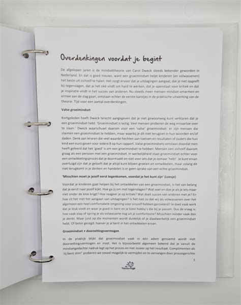 Werkboek Mindset Deel 1 Producten Het Talentenlab And De Positieve School