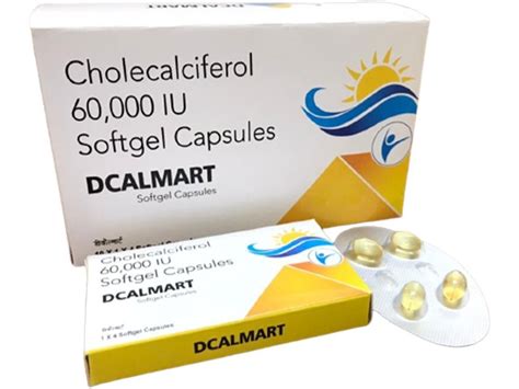 DCALMART Cholecalciferol 60 000 IU Softgel Capsule 1 4 At Rs 120 Box