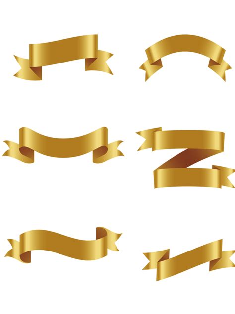 Gold Banner Ribbon Png