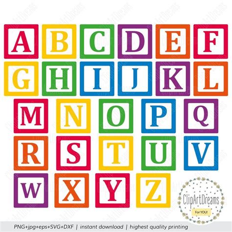 Building Block Font Svg Toy Blocks Letters Alphabet Abc Baby Etsy In