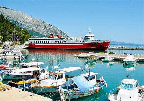 Poros in Kefalonia. Port. Gorge.