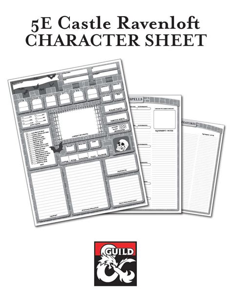 5E Character Sheet Curse Of Strahd Castle Ravenloft Dungeon