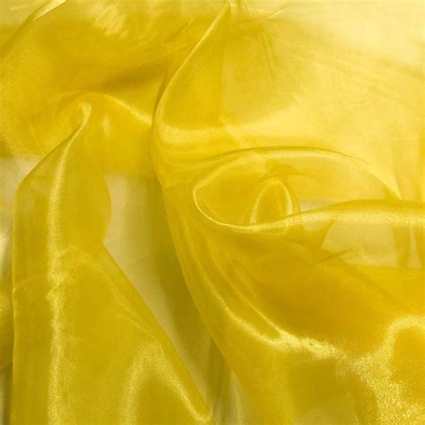 Organza Cristal 100 Poliéster 1 50m Largura Amarelo JLM TECIDOS