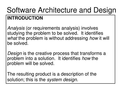 PPT Software Architecture And Design PowerPoint Presentation Free