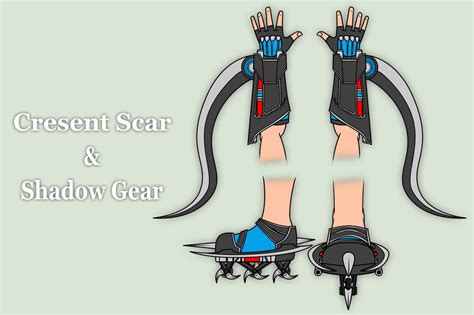 Rwby Weapon Cresent Scar And Shadow Gear By Diyaru4500 On Deviantart