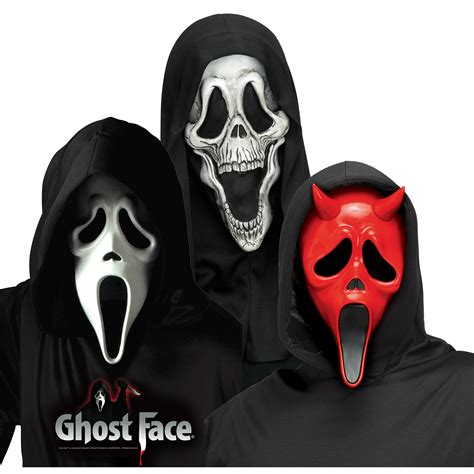 Deluxe Ghost Face Halloween Mask