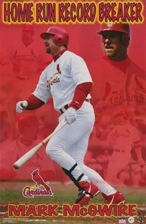 Mlb Baseball Mark Mcgwire Home Run Record Breaker Pos