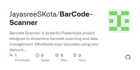 Github Jayasreeskota Barcode Scanner Barcode Scanner A Powerful