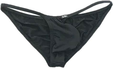 ADAHOP Mens Ice Silk Bikini Briefs Low Rise String Bikinis Comfort