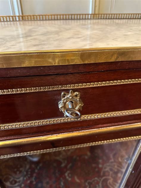 Proantic Console Demi Lune De Style Louis Xvi En Acajou