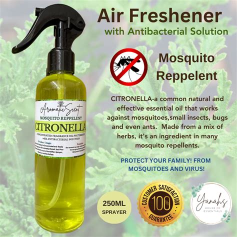 Citronella Air Freshener 250ml Spray Mosquito Repellent All In One