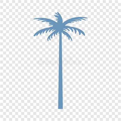 Palmera De La Silueta Icono De La Palmera En Blanco Ilustración del