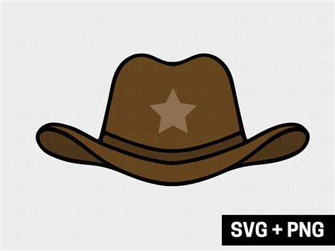 Cowboy Hat Clipart Western Rodeo Brown Rancher Hat Simple - Etsy