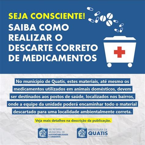 Seja Consciente Saiba Como Realizar O Descarte Correto De Medicamentos