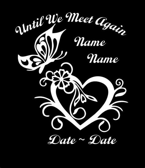 In Loving Memory Butterfly Heart Window Decal Personalized