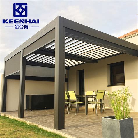 Modern Louver Roofing Cover Outdoor Electric Motorized Retractable