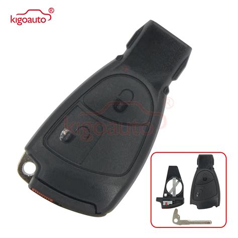 Kigoauto Smart Key Shell Case Button With Battery Holder For Mercedes