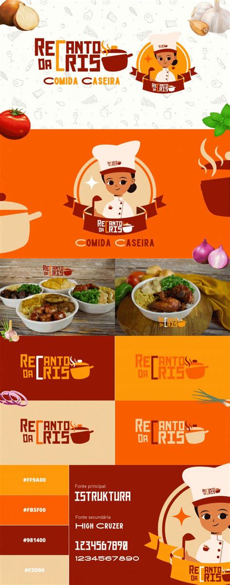 Portif Lio Restante Em Comida Caseira Imagens De Bar Logotipos