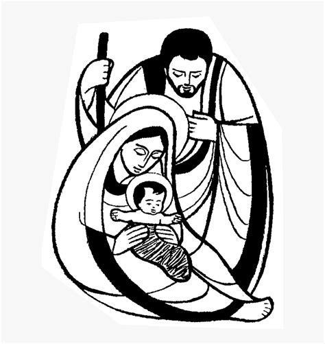 Holy Family Silhouette Clip Art