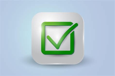 Premium Vector Green Square Checklist 3d Icon Isolated