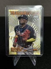 Ronald Acuna Jr Orange TOF 15 Prices 2022 Stadium Club Team Of