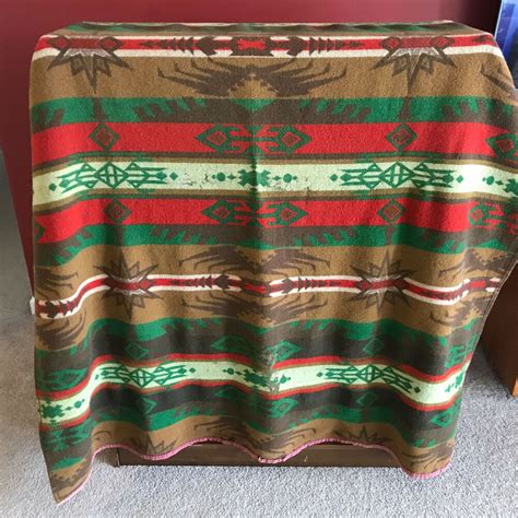 Vintage 1921 1930 Pendleton Cayuse Indian Native American Wool Blanket