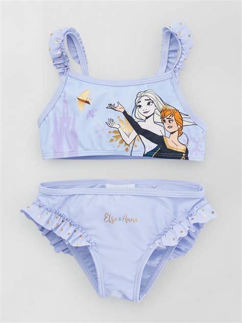 Maillot De Bain Pi Ces La Reine Des Neiges Lilas Kiabi