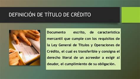 Títulos Y Operaciones De Crédito