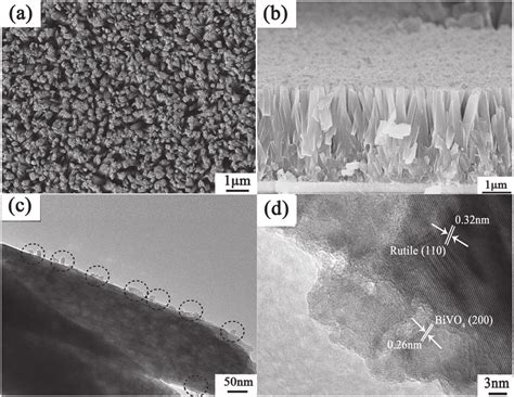 A Top View Sem Image Of Tio Nanowire Arrays B Crosssectional View