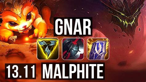 GNAR Vs MALPHITE TOP 5 0 4 1 2M Mastery 300 Games KR Diamond