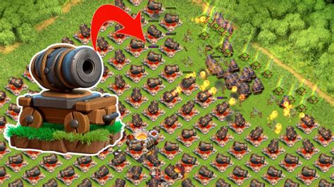 CANNON CART VS BASE FULL OF CANNONS CLASH OF CLANS PRIVATE SERVER