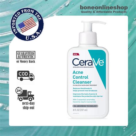 Cerave Face Wash Acne Treatment Salicylic Acid Cleanser With