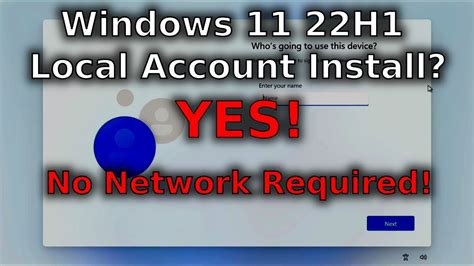 Installing Windows 11 22h1 And 22h2 Without A Network Connection Or Microsoft Account Youtube