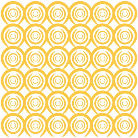 Yellow geometric pattern vector. Seamless pattern with rounded shapes ...