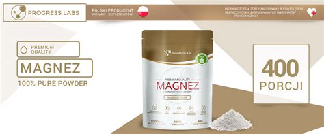 Magnez W Proszku Cytrynian Magnezu 1kg Produkt Vege PROGRESS LABS