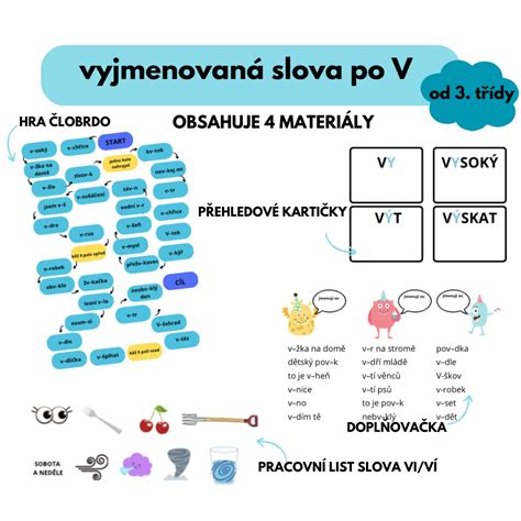 Materi L Vyjmenovan Slova Po V Roz Azovac Karty Aktivity