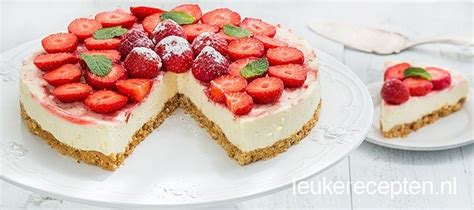 Panna Cotta Taart Met Aardbeien Leuke Recepten