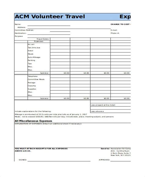 66 Expense Report Templates Word Pdf Excel