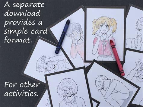 Anime Emotion Coloring Worksheets For Social Emotional Skills