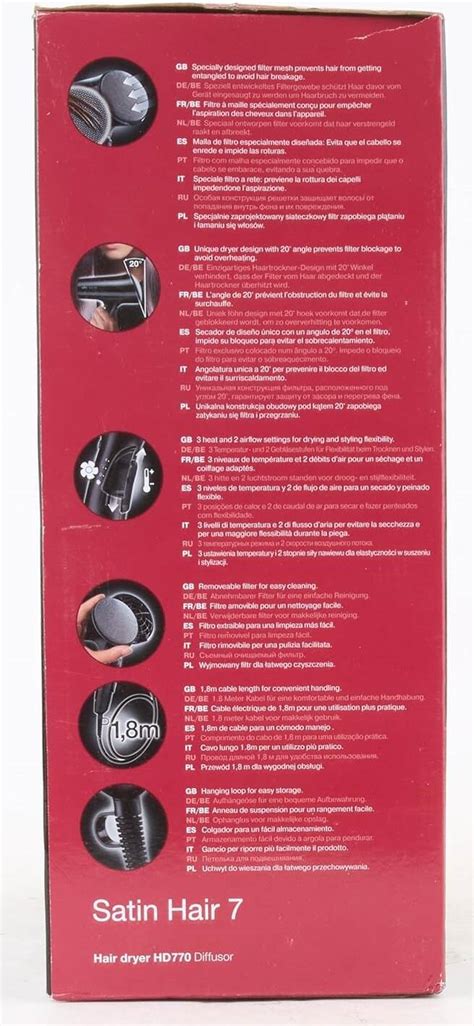 Braun Satin Hair 7 Hair Dryer HD 770 Color Saver And Iontec