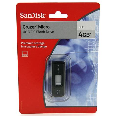 Sandisk Sandisk Cruzer Micro Retractable U3 Smart Enabled 4gb Usb Flash