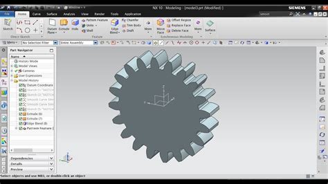 Nx Parametric Gear Design Youtube