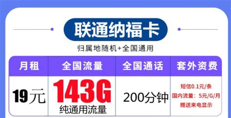 联通流量卡套餐推荐 联通纳福卡、齐福卡、玉兔卡 流量 语音优享套餐【流量卡中心】