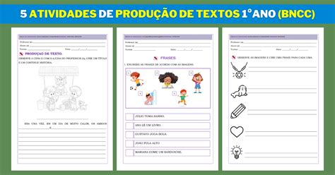 5 Atividades De Produção De Textos 1 Ano Bncc SÓ Escola