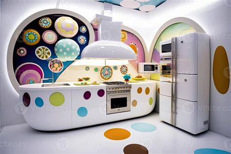 Futuristic funny kitchen with tools 23035451 Stock Photo at Vecteezy