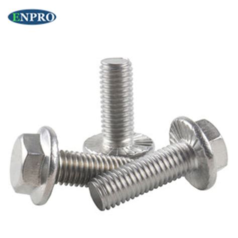 Customized Serrated Hexagon Flange Bolt M M M Stainless Steel Hex